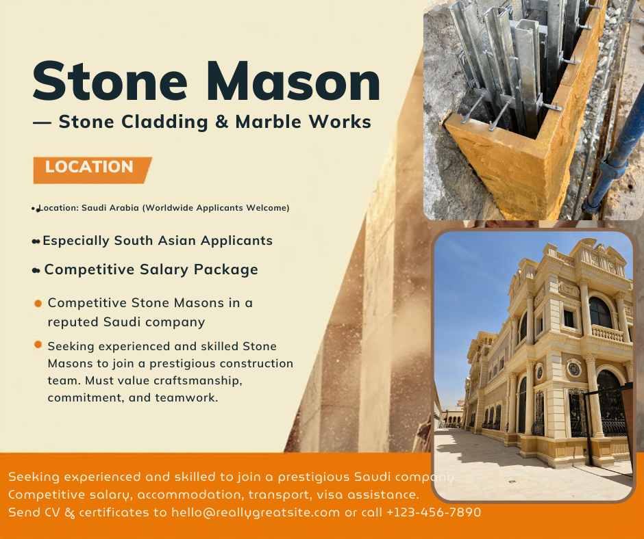 dynamic job opportunity for south asian stone masons